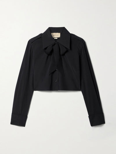 Gucci Black cropped shirt at Collagerie