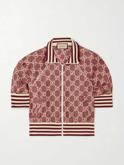 Gucci Printed silk-twill jacket at Collagerie