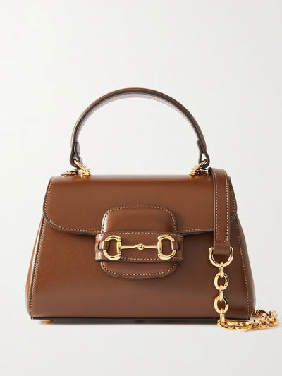 Gucci Horsebit 1955 textured-leather shoulder bag at Collagerie