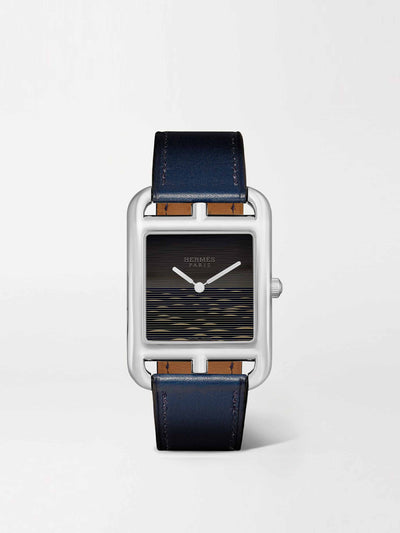 Hermès Timepieces Stainless steel and leather watch at Collagerie