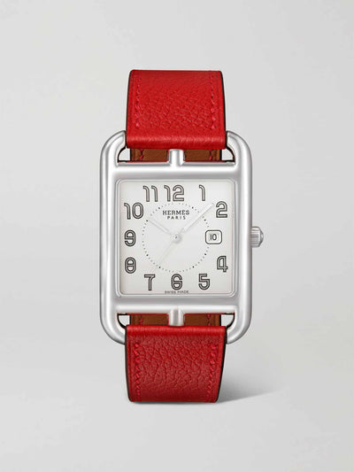 Hermès Cape Cod 37mm large stainless steel and leather watch at Collagerie