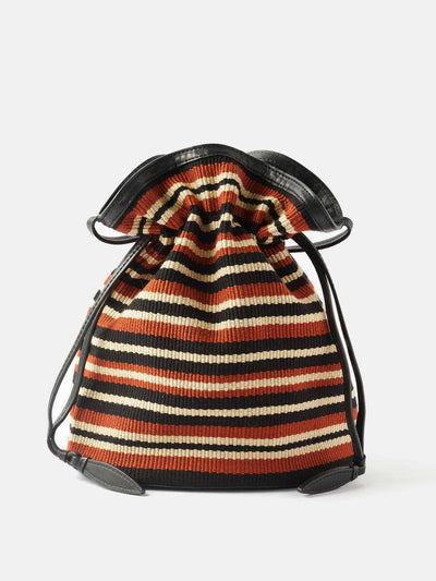 Hunting Season Striped bucket bag at Collagerie
