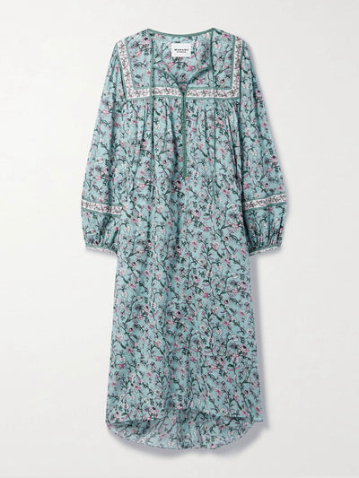 Isabel Marant Étoile Floral-print cotton-voile midi dress at Collagerie