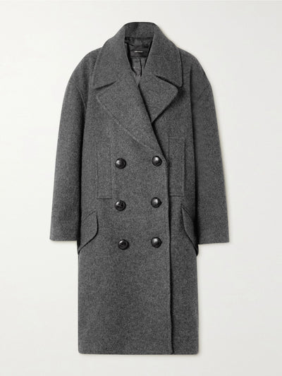 Isabel Marant Mayetim double-breasted wool-felt coat at Collagerie