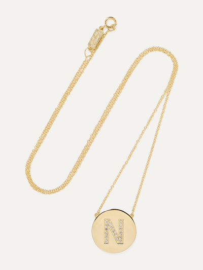 Jennifer Meyer Alphabet 18-karat gold and diamond necklace at Collagerie