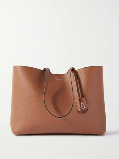 Jimmy Choo Brown textured leather tote bag at Collagerie