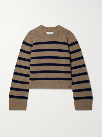 La Ligne Striped merino wool sweater at Collagerie