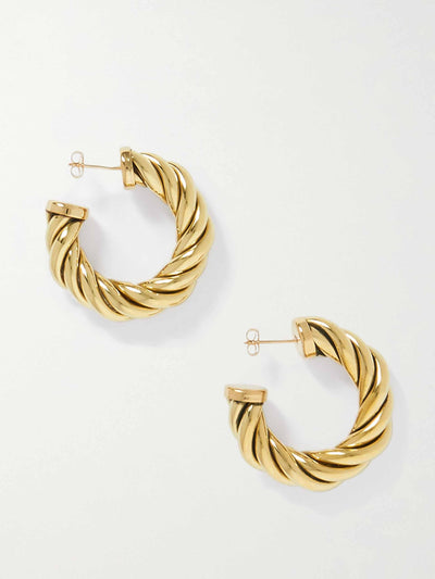 Laura Lombardi Spira gold-tone hoop earrings at Collagerie