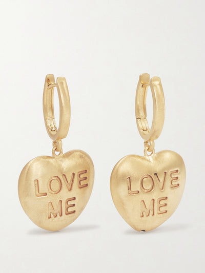 Lauren Rubinski Love Me 14-karat gold earrings at Collagerie