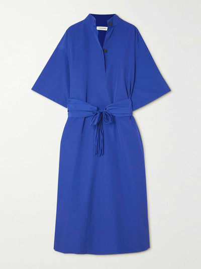 Le 17 Septembre Blue belted shirt dress at Collagerie