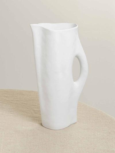 L'Objet White porcelain pitcher at Collagerie