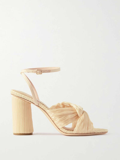 Loeffler Randall Reed pleated organza sandals at Collagerie