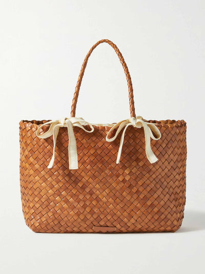 Loeffler Randall Bow-detailed woven leather tote at Collagerie