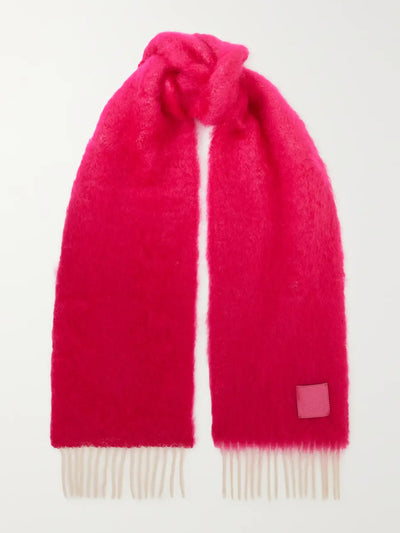 Loewe Appliquéd mohair-blend scarf at Collagerie