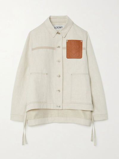 Loewe White denim chore jacket at Collagerie