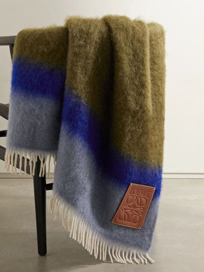 Loewe Blue and green mohair blanket at Collagerie