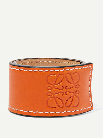 Loewe Logo-embossed leather bracelet at Collagerie