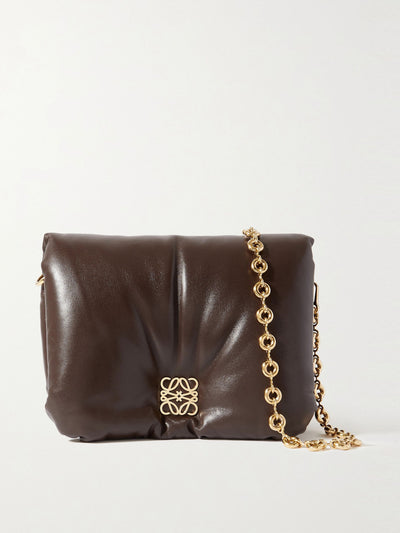 Loewe Puffer Goya padded leather shoulder bag at Collagerie