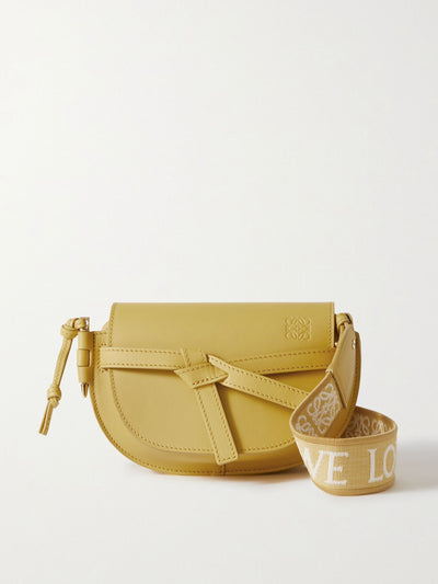 Loewe Yellow leather crossbody and canvas bag at Collagerie