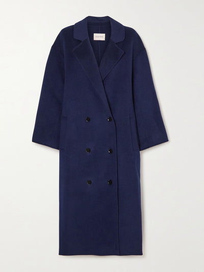 Loulou Studio Navy cashmere-blend coat at Collagerie