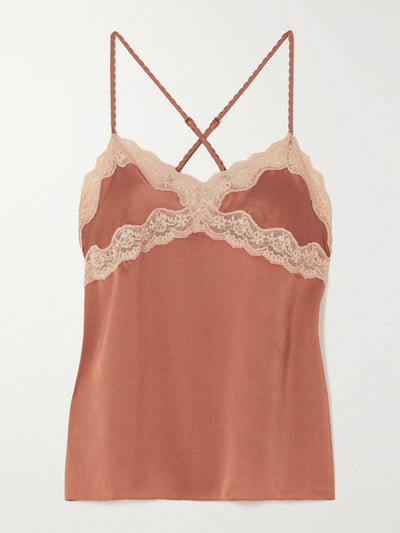 Love Stories Pandora lace-trimmed satin camisole at Collagerie