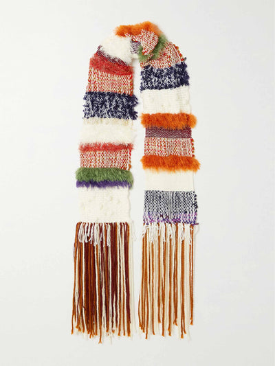 Lukhanyo Mdingi + The Vanguard Fringed woven scarf at Collagerie