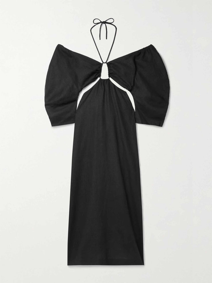 Black cutout maxi dress