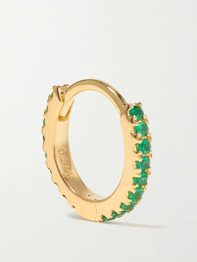 Maria Tash Emerald hoop single earring at Collagerie