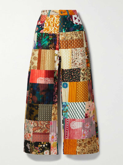 Marques' Almeida Multicoloured quilted patchwork wide leg pants at Collagerie