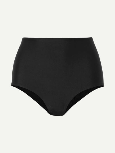 Matteau Black high waist bikini briefs at Collagerie
