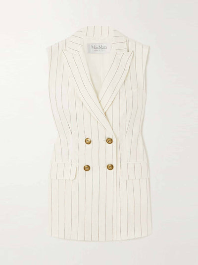 Max Mara Pinstripe waistcoat at Collagerie