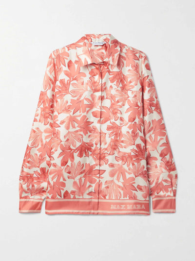 Max mara Floral print silk-twill shirt at Collagerie