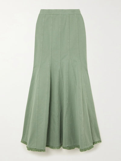 Max Mara Green maxi skirt at Collagerie