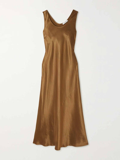 Max Mara Ares satin-twill midi dress at Collagerie