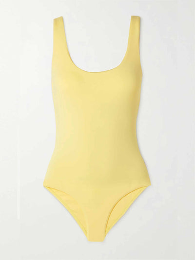 Melissa Odabash Yellow Croatia swimsuit at Collagerie