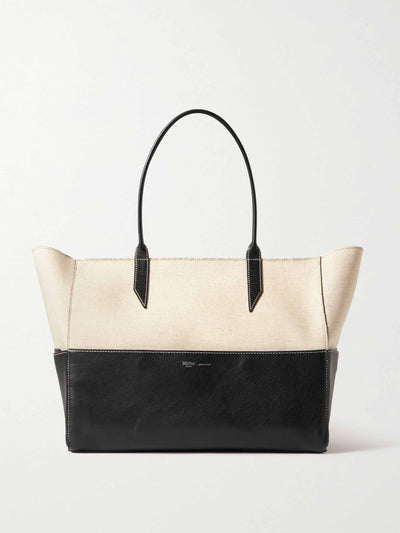 Métier Linen and leather tote bag at Collagerie