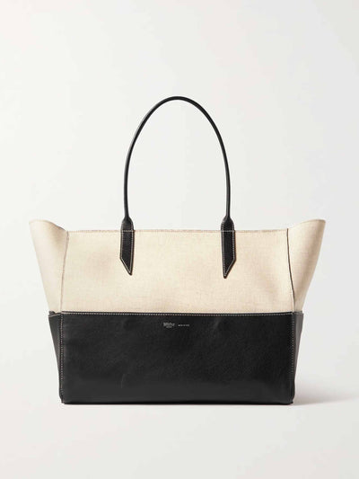 Métier Linen and leather tote bag at Collagerie