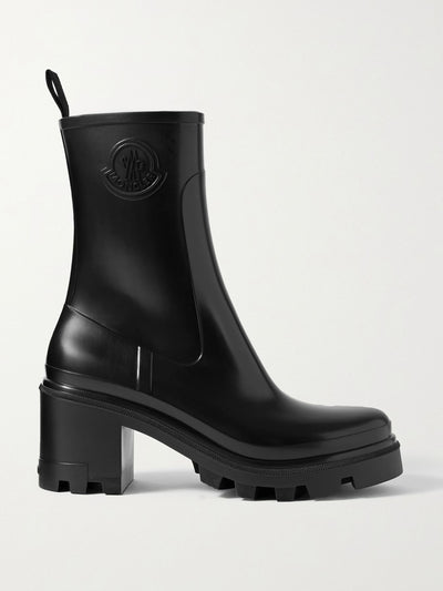 Moncler Loftgrip embossed rubber rain boots at Collagerie