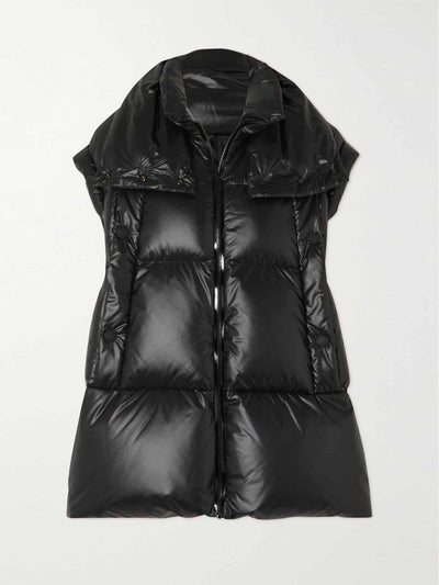 Moncler Black quilted recycled vest at Collagerie