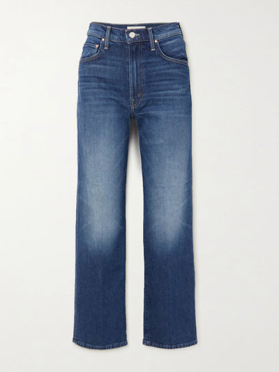 MOTHER Dark high-rise straight-leg jeans at Collagerie