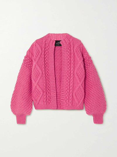 Mr Mittens Pink wool cardigan at Collagerie