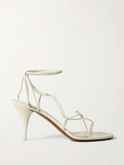 NEOUS Cream leather sandals at Collagerie