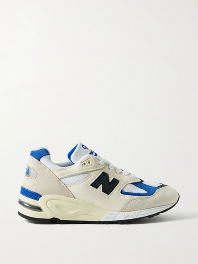 New Balance Leather and suede-trimmed mesh sneakers at Collagerie