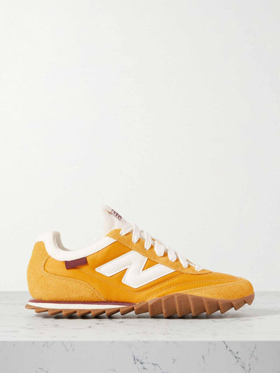 New Balance Saffron suede and leather sneakers at Collagerie