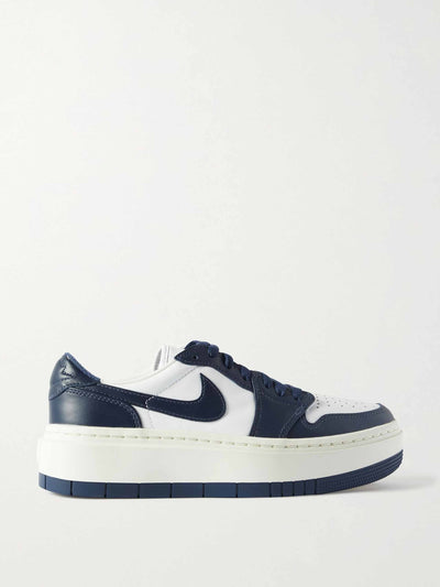 Nike Navy low leather sneakers at Collagerie