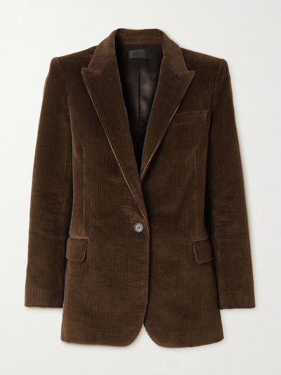 Nili Lotan Brown corduroy blazer at Collagerie