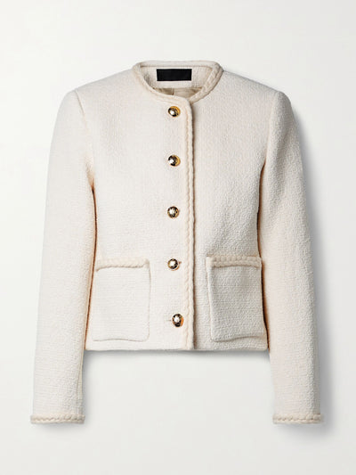 Nili Lotan Cream bouclé jacket at Collagerie