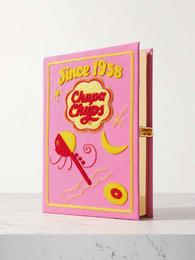 Olympia Le-Tan Pink Chupa Chups book clutch at Collagerie