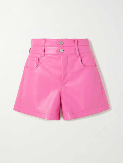 Philosophy Di Lorenzo Serafini Pink leather shorts at Collagerie
