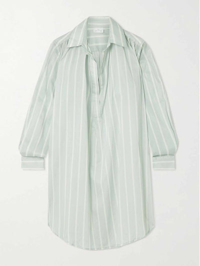 Pour Les Femmes Striped cotton-voile nightdress at Collagerie